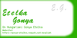 etelka gonya business card
